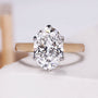 4.00 Carat Oval Cut Lab Grown Engagement Ring With Hidden Halo Ring | Two Tone Ring | IGI Certified