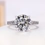 4.00 Carat Round Shape Diamond Engagement With Pave Band | IGI Certified