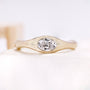 0.50 Carat East West Oval Lab Grown Diamond Bezel Set Engagement Ring