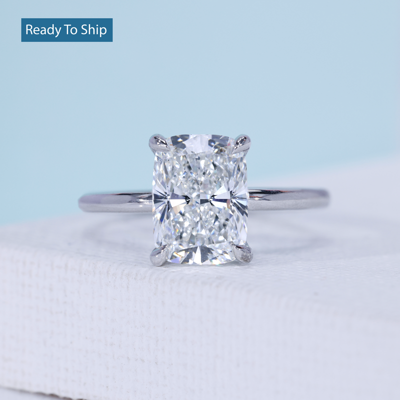 Lab grown diamond engagement ring by Antiquecut