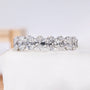 2.10TCW Lab Grown Oval Diamond Half Eternity Band