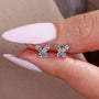 Diamond butterfly earrings with secure prong setting