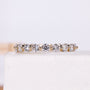 2.00 carat round lab grown diamond eternity band in yellow gold