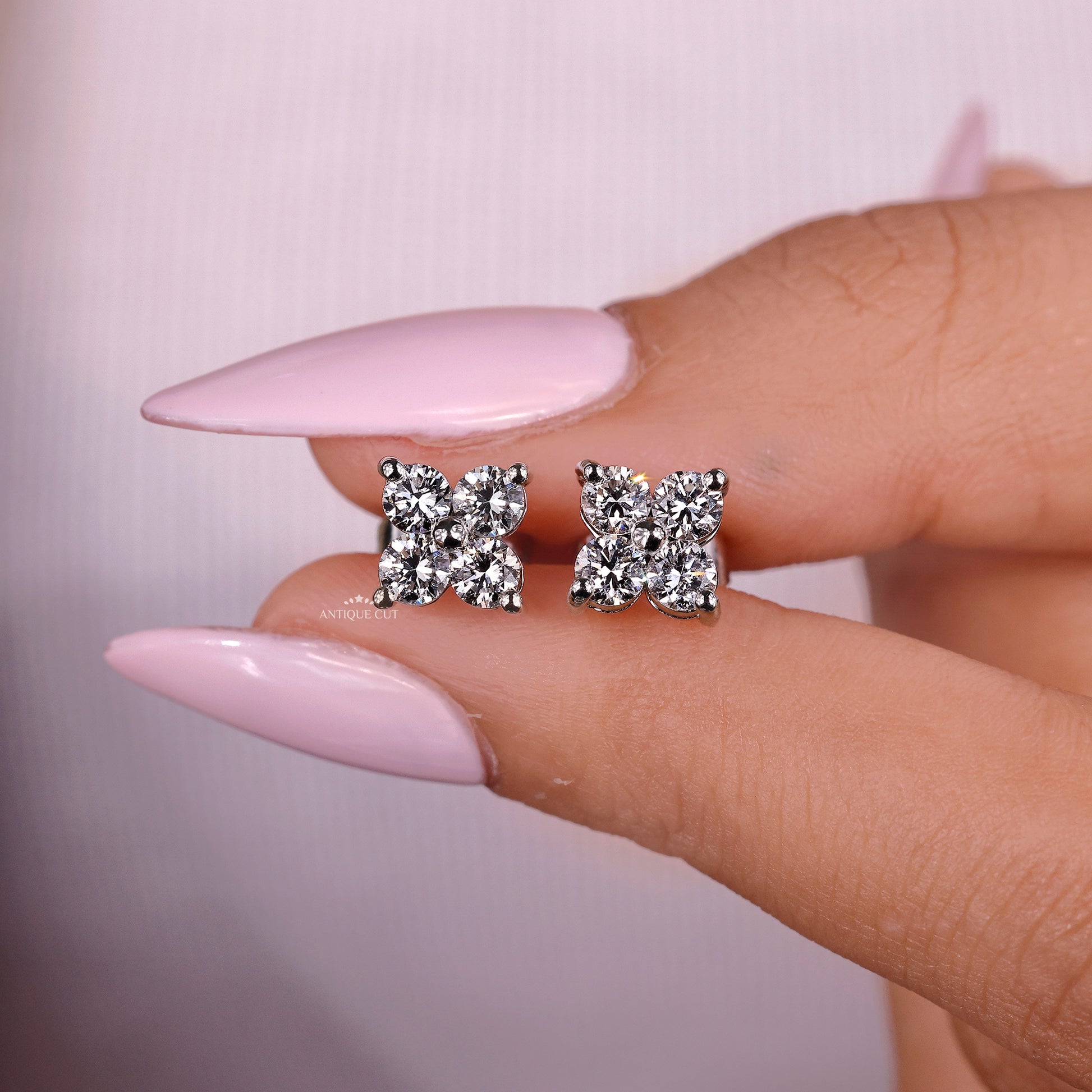 IGI certified lab grown diamond earrings