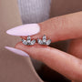 White gold marquise diamond stud earrings