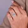 Two tone lab grown diamond engagement ring