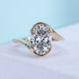 Oval Cut Diamond Bypass Engagement Ring