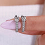 White gold diamond huggie earrings for women