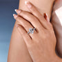 6.44 TCW oval diamond engagement ring
