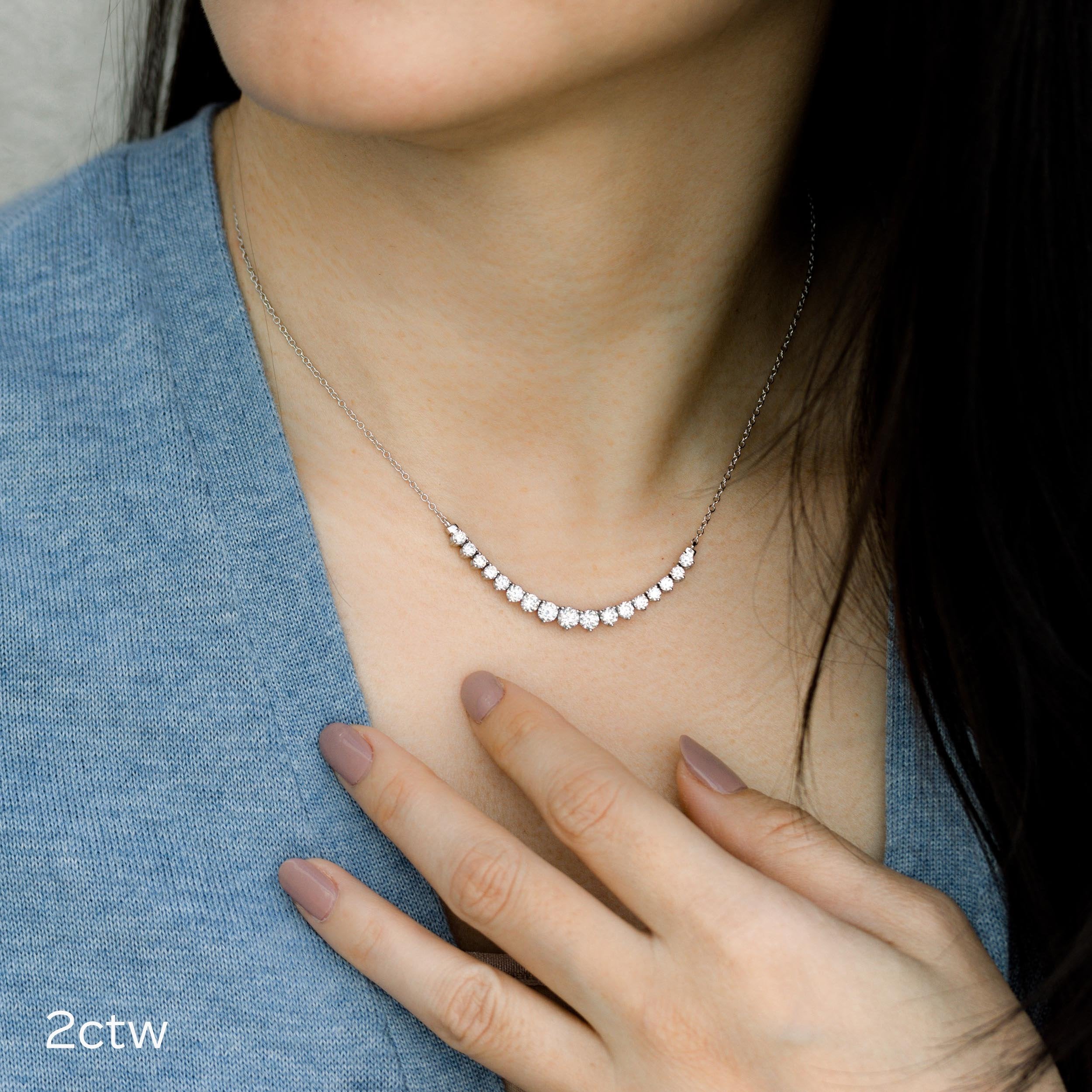 Mini Riviera Choker Lab grown Diamond DEF Color VS+ Clarity