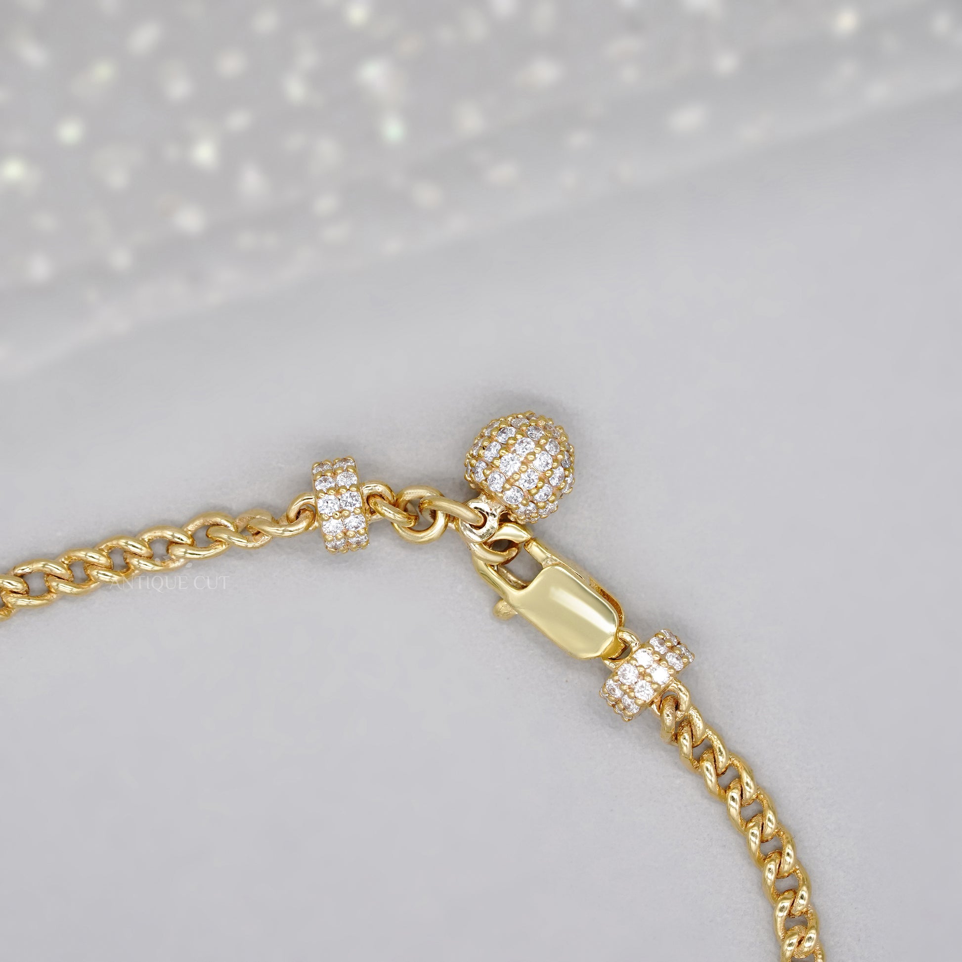 1.50tcw Diamond Charm Bracelet | Heart, Lock & Key | Round Cut | IGI Certified