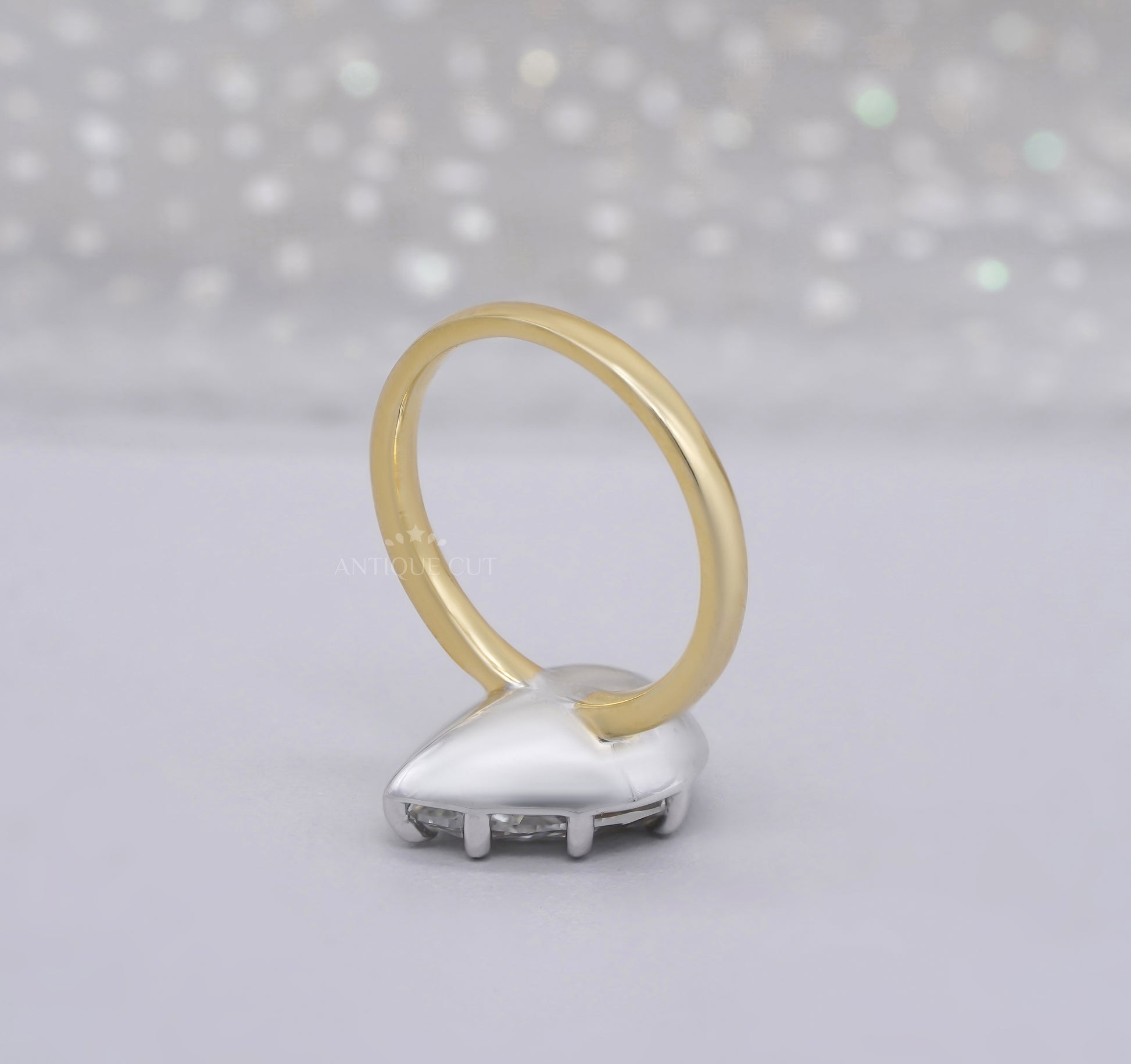 Pear 3.10ct Lab Grown Diamond Solitaire Ring | IGI Certified | Yellow Gold | VVS–VS Clarity
