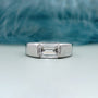 2.00ct Emerald Cut Diamond Ring | East West Solitaire | 14K White Gold | Modern Engagement Ring | Minimalist Statement Ring