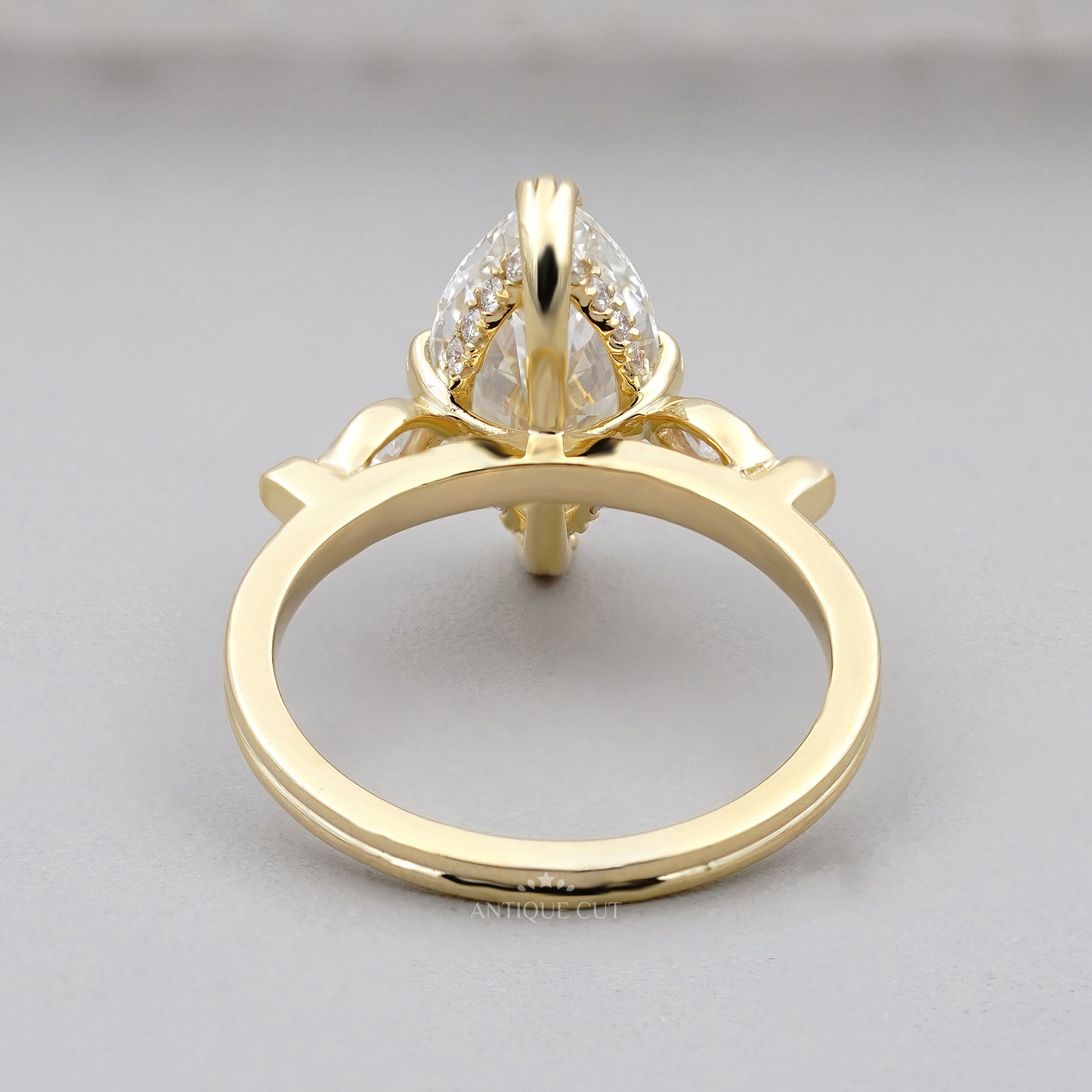 2.30 TCW Marquise Diamond Engagement Ring, 0.30ct Marquise Side Stones, Yellow Gold Three-Stone Ring , Lab Diamond Ring , IGI Certified.