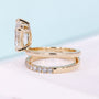 Five claw prong pear-cut diamond engagement ring
