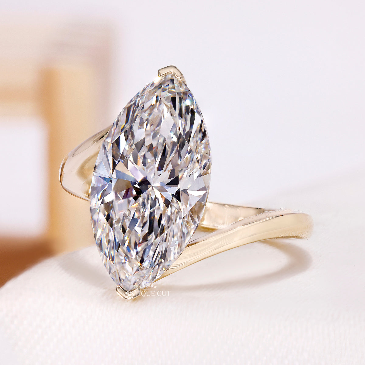 4.00 Carat Bypass Marquise diamond Engagement Ring | IGI Certified
