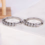 Lab grown diamond hoop earrings with heart design