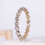 Yellow gold round lab grown diamond full eternity band