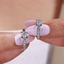 Lab created diamond huggie hoop earrings