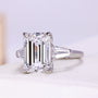 Three stone lab grown diamond ring in white gold