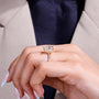 Antiquecut elongated cushion diamond engagement ring