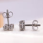 Round diamond stud earrings side profile