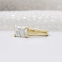 IGI certified east west radiant cut diamond ring