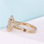 Radiant solitaire engagement ring in yellow gold