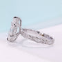 Marquise lab grown diamond ring with side stones
