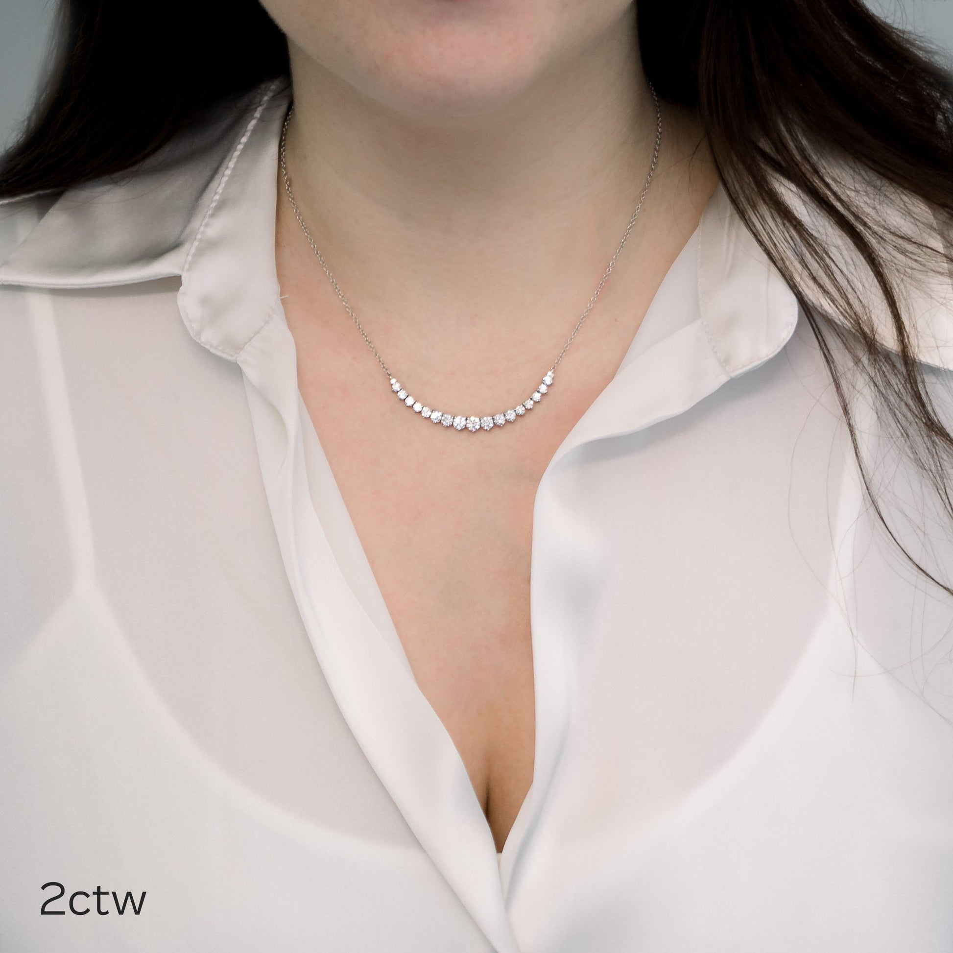 Mini Riviera Choker Lab grown Diamond DEF Color VS+ Clarity