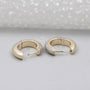0.70ct Diamond Pave Huggie Hoop Earrings