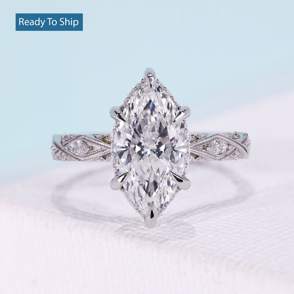 Antiquecut ready-to-ship engagement ring 4