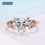 Heart shape yellow gold ring