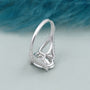 Antiquecut oval split shank engagement ring
