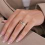 1.50 carat emerald cut lab grown diamond in an east west setting