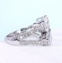 Lab grown butterfly engagement ring in white gold