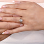 Lab grown oval diamond ring with botanical inspired setting
