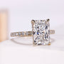 Lab grown radiant cut diamond engagement ring