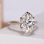 Vintage-style oval diamond ring with cathedral setting