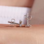 Fine jewelry butterfly studs with lab grown diamonds