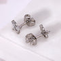 Marquise and pear shaped diamond butterfly stud earrings