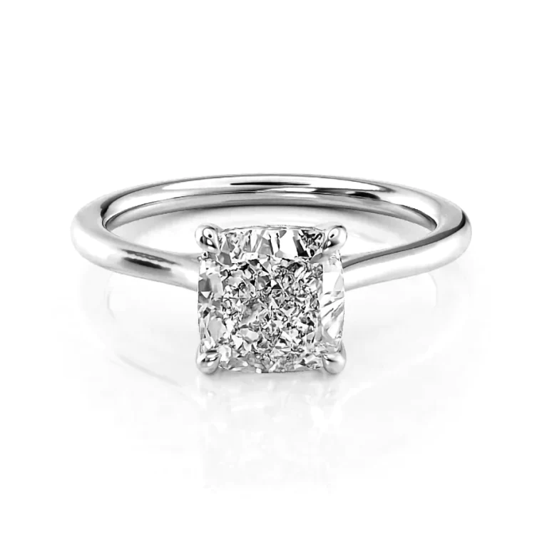 Solitaire lab-grown diamond engagement ring