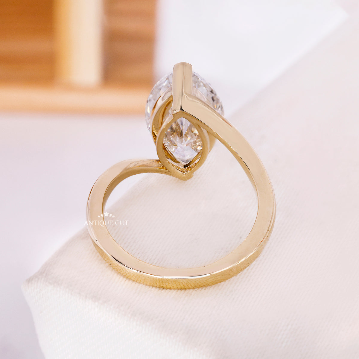 4.00 Carat Bypass Marquise diamond Engagement Ring | IGI Certified