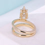 Antiquecut engagement ring with pear lab grown diamond

