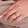 Full eternity band featuring round IGI certified lab grown diamonds