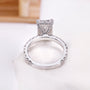 Radiant Cut Diamond Engagement Ring with Pave Diamond Shank