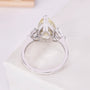 White gold three stone lab grown diamond engagement ring