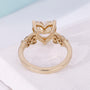 Heart diamond ring featuring a secure three prong setting
