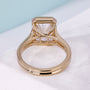 Antiquecut engagement ring with radiant diamond center