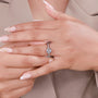 IGI certified round lab grown diamond ring in white gold